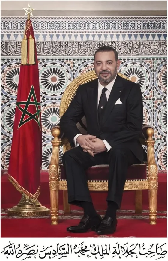 Official portrait of His Majesty King Mohammed VI of Morocco.